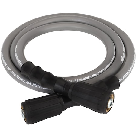 Milton Poly-Braided Pressure Washer Hose Assembly, 1/4 in x 6 ft PW31406