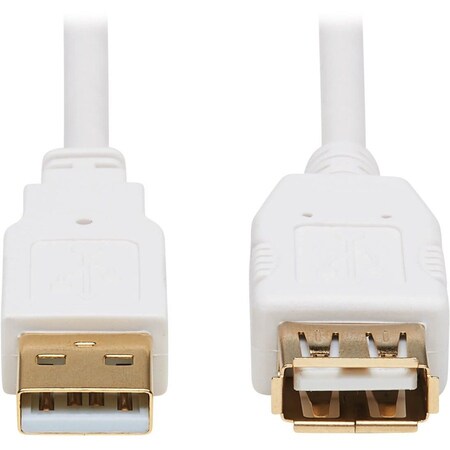 Eaton EATON USB 2.0 Antibacterial Extension Cable A M/f, USB 2.0, White, 3 Ft. U024AB-003-WH