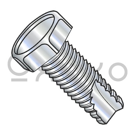 Oxoxo 5/16-18X1 Unslotted Indented Hex Head Thread Cutting Screw Type 23 Full Thread Zinc & Bake, 1250PK 452785
