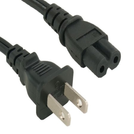 Sanoxy 2 PACK  3ft 18 AWG Notebook Power Cord, Non-Polarized IEC320 C7 to NEMA 1-15P SNX-CBL-LDR-PW110-1203