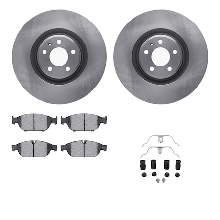 Dynamic Friction Co DFC Rotors with EURO 5000 Ceramic Brake Pads includes Hardware 6612-73235