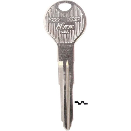 Kaba Ilco Mazda Nickel Plated Automotive Key, MZ27 / X222, 10PK AF01471002
