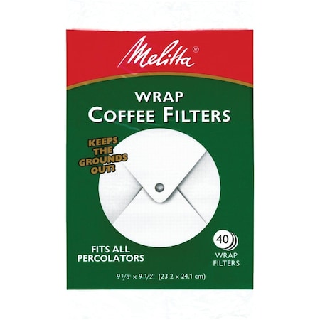 Melitta White Wrap Coffee Filter, 40PK 627402