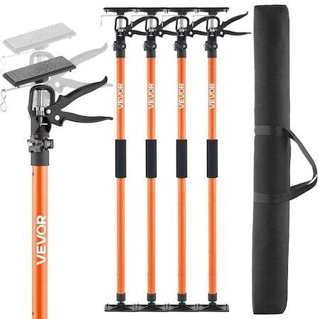Vevor 4Pcs Adjustable Cabinet Support Poles 45.7-114.2 in Telescopic Rods, 4PK JF-ZCG003-4114