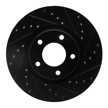 Dynamic Friction Co DFC Brake Rotor - Drilled and Slotted - Black 633-80065R