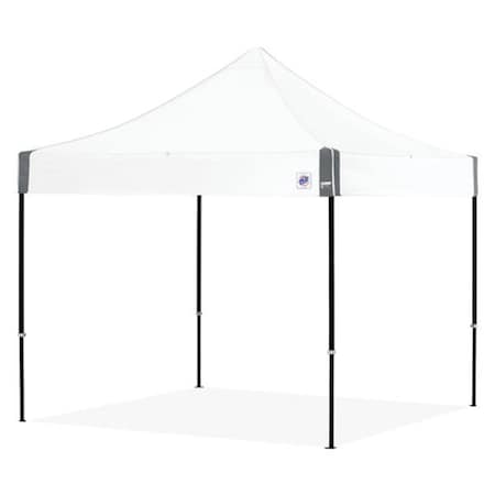 E-Z Up 10 ft. Eclipse Steel Shelter Black Frame & White Top EZUEC3STL10KFBKTWH
