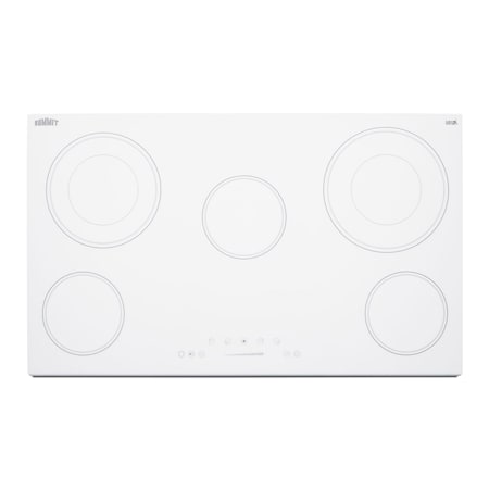 Summit 36in Wide 208-240V 5-Burner Radiant Cooktop CR5B36TXW
