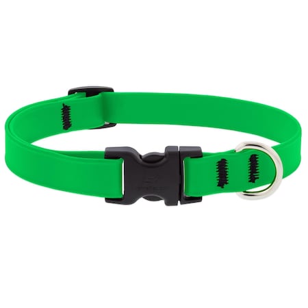 Lupinepet Splash Neon Green BioThane Dog Adjustable Collar Medium 28301