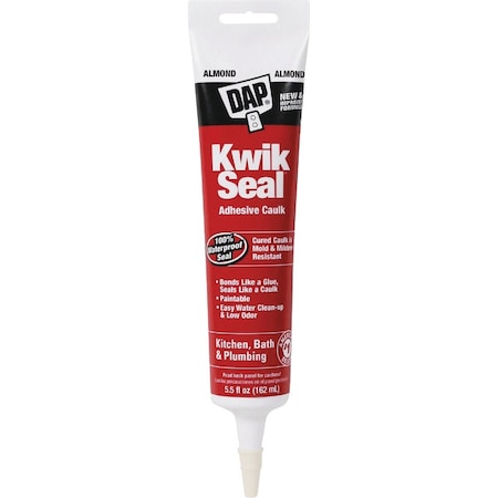 Dap Kwik Seal 5.5 Oz. Almond Kitchen & Bath Adhesive Caulk 7079818013