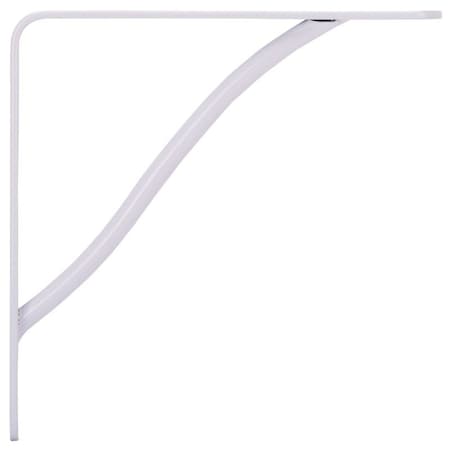 Prosource Decorative and Elegant Shelf Bracket, 132 lb/Pair, 6 in L, 6 in H, Steel, White SB-006PS