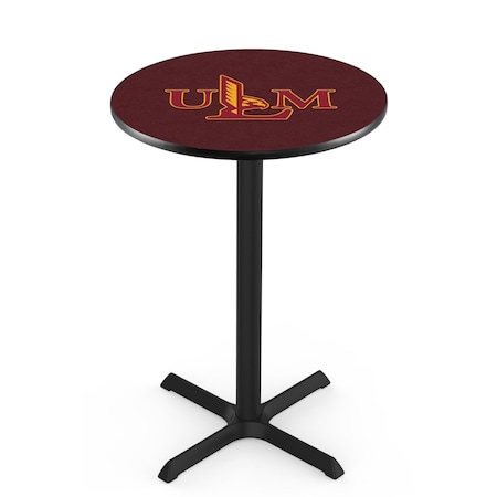 Holland Bar Stool Co 36" Blk Wrinkle Louisiana-Monroe Pub Table, 36" dia. Top L211B3636LA-Mon
