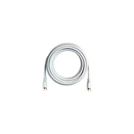 Audiovox 12-Ft. White RG6 Coaxial Cable With F Connectors VH612WHR
