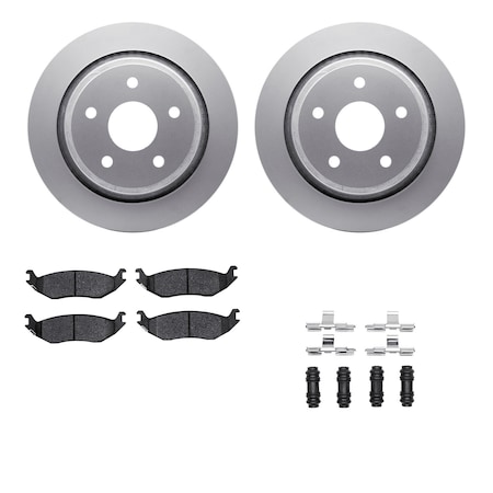 Dynamic Friction Co DFC GEOSPEC Coated Rotor- Heavy Duty Brake Pad includes Hardware 4412-40010