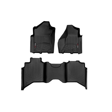 Weathertech Black, Front and Rear Floorliners for Vinyl Floors 4416581V-4415456