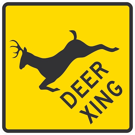 Lyle Deer Xing (w/sym), 24x24, Engineer Grade, Yellow G-12831-EG_24x24