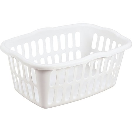 Sterilite Laundry Basket, 1.5 bu Capacity, Plastic, White, 1-Compartment 12458012