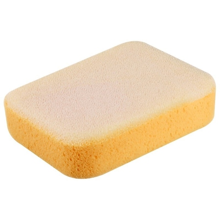 Qep Two-Sided Sponge, 7-1/2 in L, 5-1/4 in W, 1-7/8 in Thick, Synthetic Fiber, Yellow 70007-24