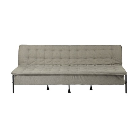 Homeroots 77" Gray Fabric Convertible Futon Sleeper Reclining Sofa 719572
