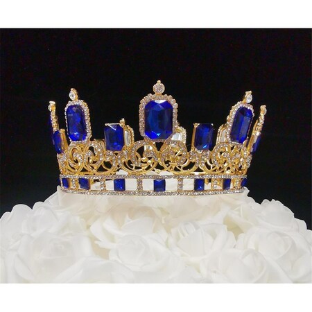 Tian Sweet 11.7 oz Large Royal Blue King Crown Cake Topper 34042-RB