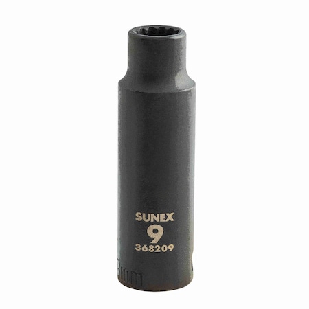 Sunex 3/8 in Drive 9Mm 12 Point Deep Impact Socket 368209
