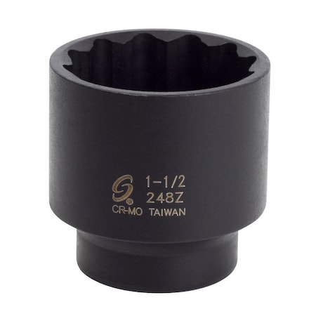 Sunex 1/2 in Drive 1-1/2 in 12 Point Impact Socket 248Z