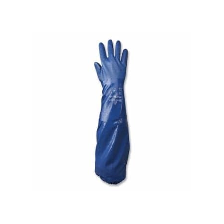 Showa NSK26 Chemical Protection Nitrile Coated Gloves, NSK26, 10/Large, Elastic Cuff, Rough Grip,  845-NSK26-10