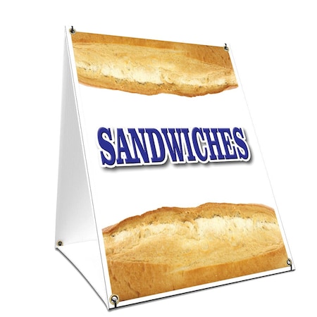 Signmission Sandwiches, 36 Inch x 24 Inch A-frame Yard Sign, Plastic Sign SBC-2436-Sandwiches