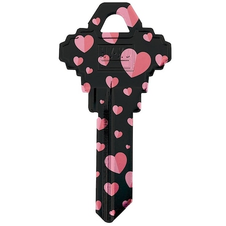 Hy-Ko SC1-30 KYBLNK HEART BLK/PINK 16010SC1-30