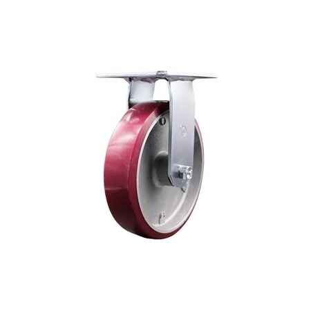 Service Caster 8 Inch Heavy Duty Top Plate Poly on Aluminum Rigid Caster with Ball Bearing SCC SCC-35R820-PAB