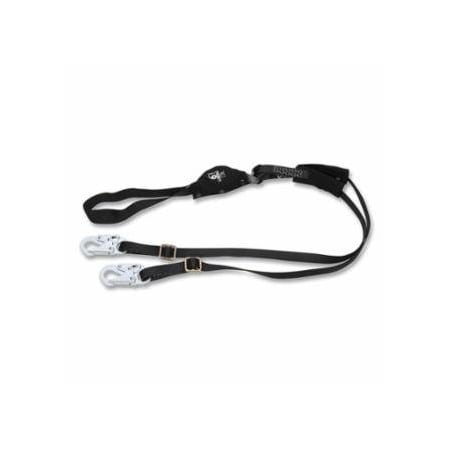 Msa Safety V-SERIES, Utility Shock Absorbing Lanyard, 6 ft, Single, Web Loop/Large Snaphook, Arc FlAsh 454-10199062