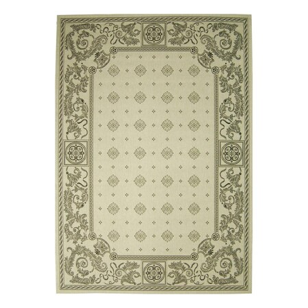 Safavieh 7 Ft. - 10 In. X 11 Ft. Large Rectangle- Indoor - Outdoor Courtyard Sand And Black Machine Made Rug CY1356-3901-8