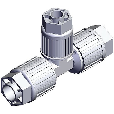 Smc High Purity Fitting, Reducer, PFA, Tee LQ3T4A-R1