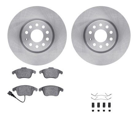 Dynamic Friction Co DFC Brake Rotor with 5000 Brake Pads and Hardware Kit 6512-74455