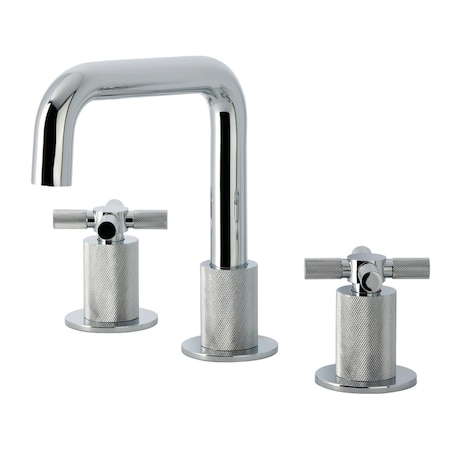 Kingston Brass Widespread Bathroom Faucet with Push Pop-Up Drain, Polished Chrome KS1411KNX