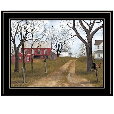 Homeroots The Old Dirt Road 3 Black Framed Print Wall Art 406306