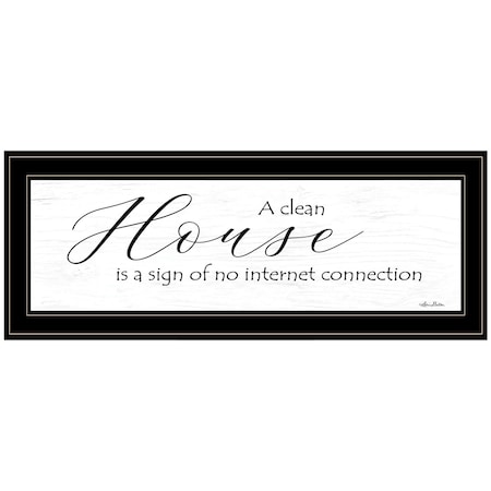 Homeroots A Clean House Black Framed Print Wall Art 415405