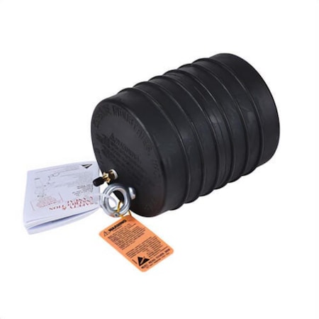 Cherne Pneumatic Pipe Plug, 8 in Pipe, 17 psi Working, Natural rubber, Domestic 041386