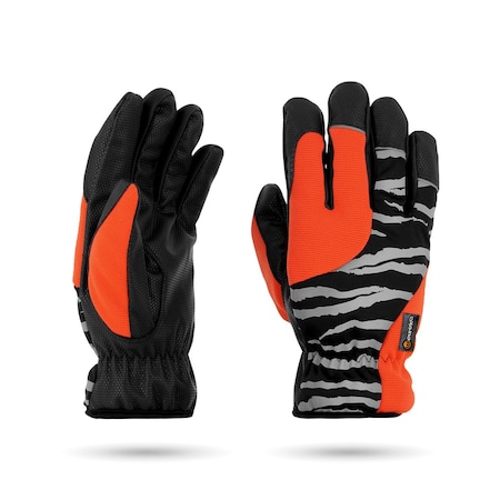 Eureka Safety Cold Weather Glove, Polyester, PU, Elastane Palm, Red/Black, 7 PUGWINWP-7