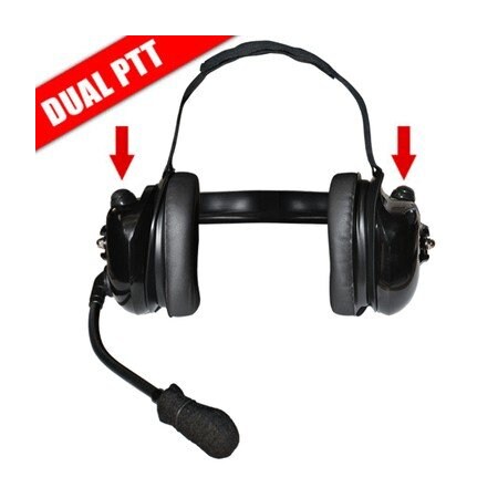Klein Electronics Titan High-Noise Headset with Dual Cable/PTT TITAN-2COM-BLK