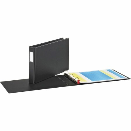 Cardinal EasyOpen Locking SlantD Tabloid Binders, Black CRD12122