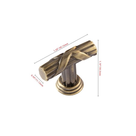 Utopia Alley 1.58 in. Cabinet Knob, Antique Brass, PK10 HW442AB-10