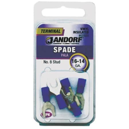 Jandorf Specialty Hardw 60920 Vinyl Insulated Terminal Spade Terminal - 16-14 ga., 8 in. Stud 3401262