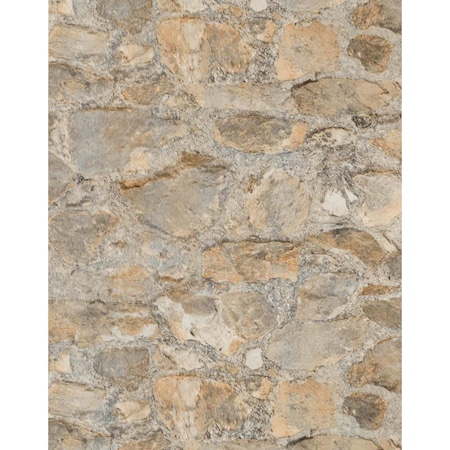 York Wallcoverings Field Stone Grasscloth Tan and Grey Wallpaper PA130904LW