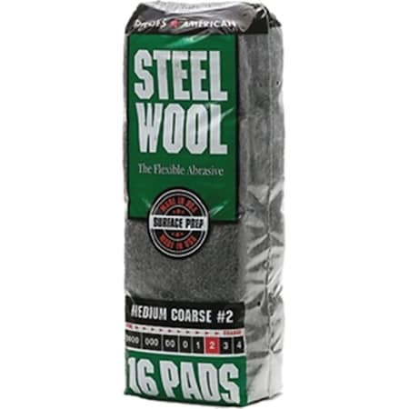 Homewardbound 106605-06 No.2 Steel Wool Poly Sleeve - 16 Pad HO3562191