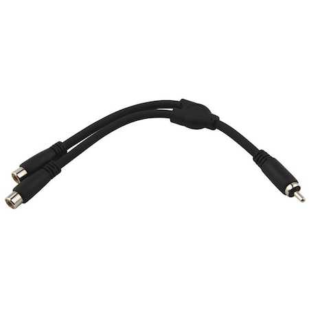 Pig Hog 6-in Y Cable, RCAMale-Dual RCAFemale PYIC06