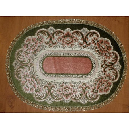 Fastfood 9 x 14 in. Begium Doily Verona, Green FA2570193