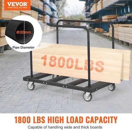 Vevor Drywall Cart 1800 lbs Panel Cart Dolly Handling Sheetrock Sheet Panel RYTC0071