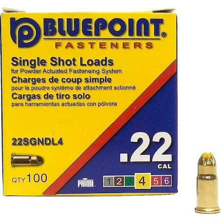 Blue Point Fastening LOAD SHOT SNGL ND YEL 0.22CAL 22SGNDL4P
