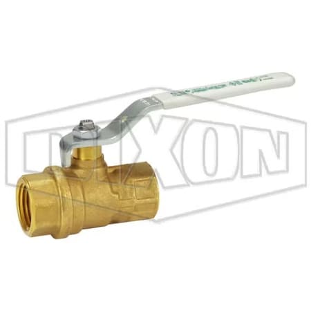 Dixon Ball Valve, 1/2 in Nominal, FNPT End Style, Brass Body, Full Port, PTFE Seat/Double O-Ring Softgoods LFV50