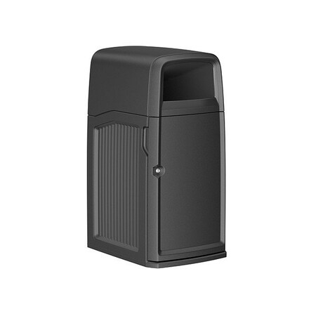 Cortech SafeBin 35 gal Rectangular Institutional Plastic Can, Black, Polyethylene, 23 in 35BKBK